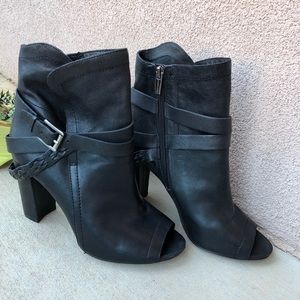 vince camuto animal print booties